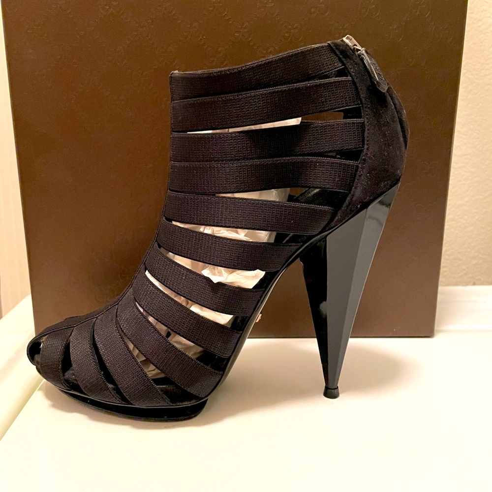 Gucci Black Women's Heel Sandals Moony Kid